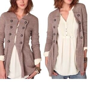 Free People Military Moments Wool Cardigan Sweater Boho Sweaters Size XS